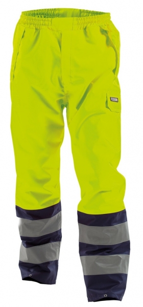 DASSY-Warnschutz-Regen-Bundhose SOLA, gelb/dunkelblau