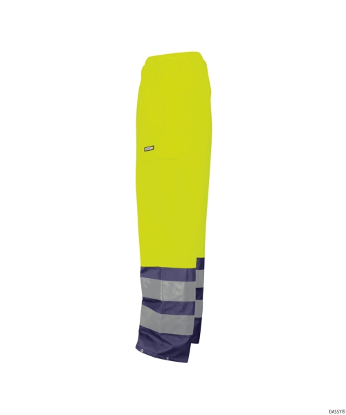 DASSY-Warnschutz-Regen-Bundhose SOLA,   gelb/dunkelblau