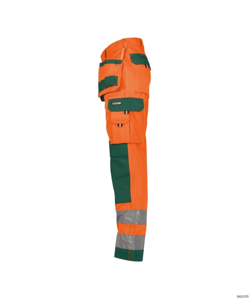 DASSY-Warnschutz-Bundhose, GLASGOW,  orange/gr�n