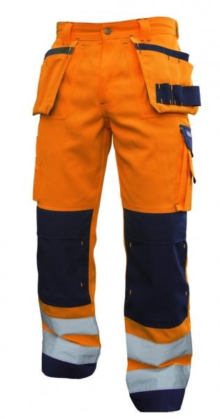 DASSY-Warnschutz-Bundhose, GLASGOW,  orange/dunkelblau