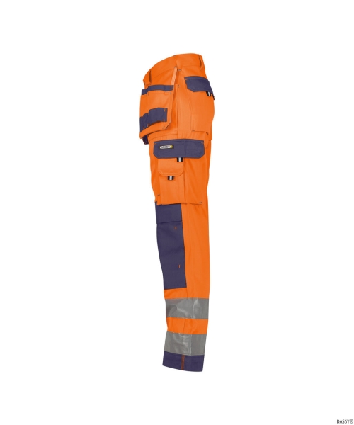 DASSY-Warnschutz-Bundhose, GLASGOW,  orange/dunkelblau