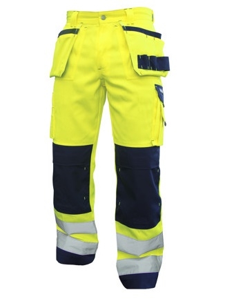DASSY-Warnschutz-Bundhose, GLASGOW,  gelb/dunkelblau