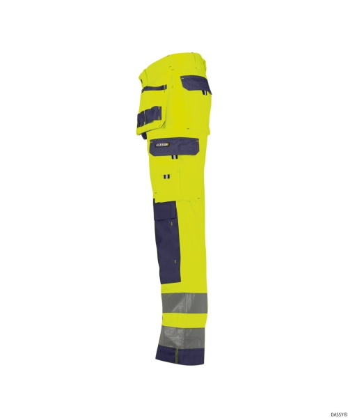 DASSY-Warnschutz-Bundhose, GLASGOW,  gelb/dunkelblau