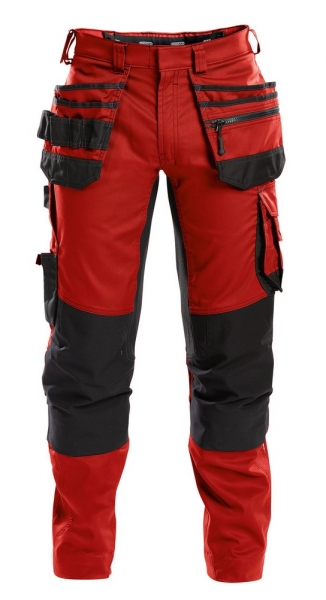 DASSY-Bundhose FLUX, rot/schwarz