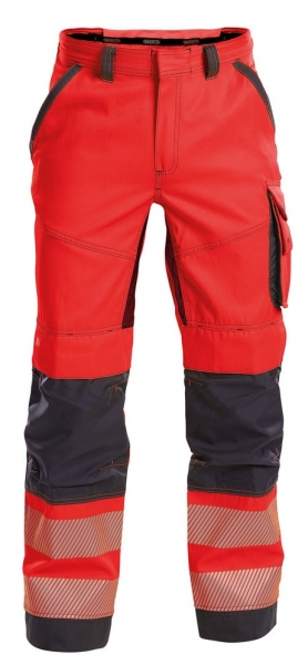 DASSY-Warnschutz-Bundhose ODESSA , rot/grau
