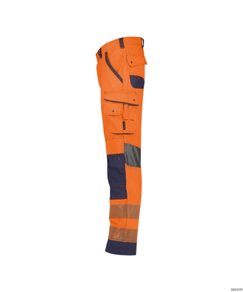 DASSY-Warnschutz-Bundhose ODESSA , orange/dunkelblau