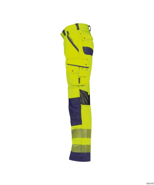 DASSY-Warnschutz-Bundhose ODESSA , gelb/dunkelblau