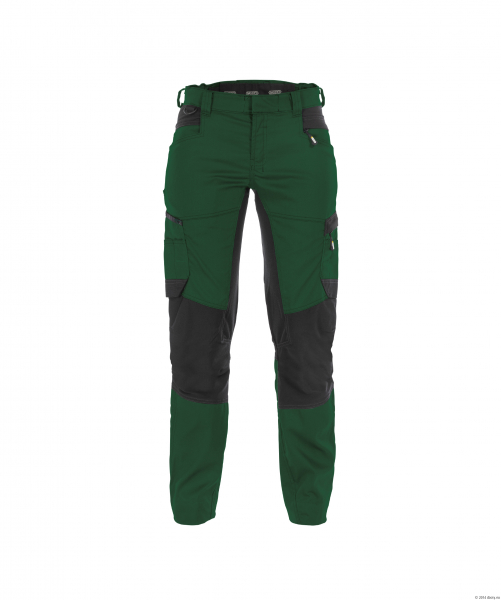 DASSY-Damen-Bundhose mit Stretch HELIX, flaschengrn/schwarz
