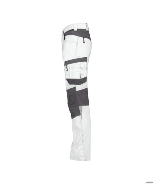 DASSY-Malerhose mit Stretch HELIX PAINTERS, wei�/grau