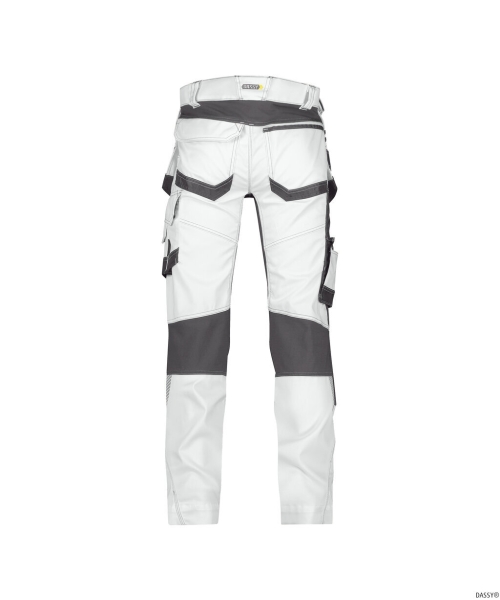 DASSY-Malerbundhose mit Stretch FLUX PAINTERS, wei�/grau