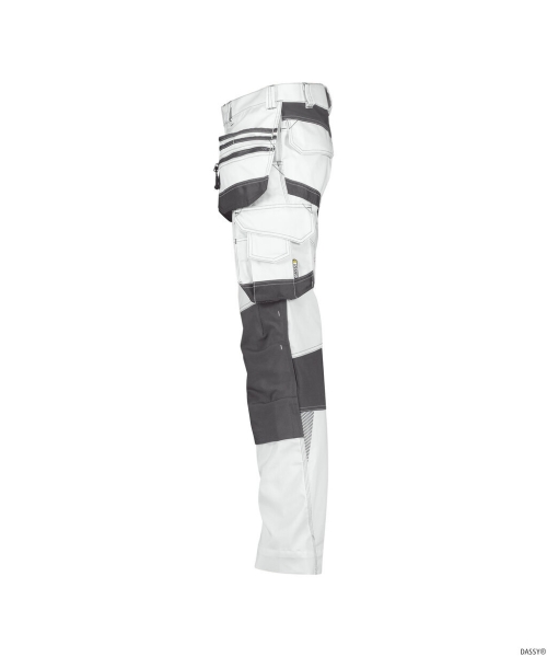 DASSY-Malerbundhose mit Stretch FLUX PAINTERS, wei�/grau