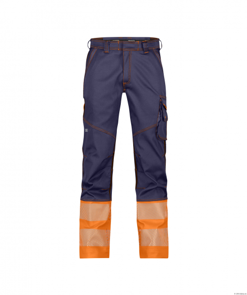 DASSY-Stretch-Warnschutzbundhose PRINCETON, dunkelblau/neonorange