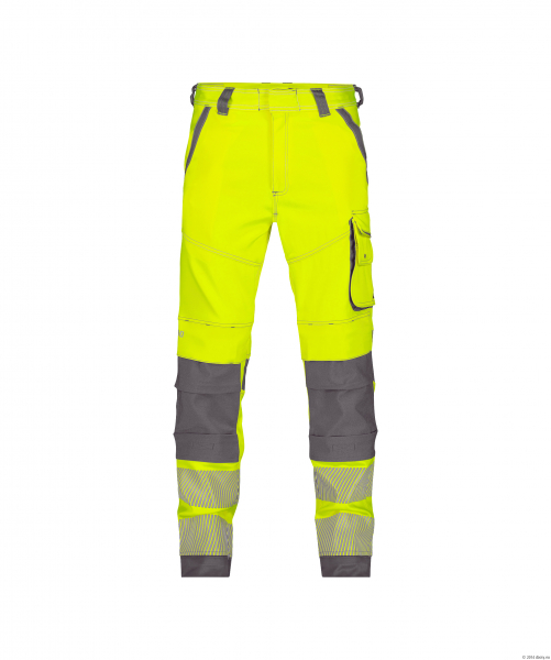 DASSY-Stretch-Warnschutzbundhose ARUBA, neongelb/zementgrau