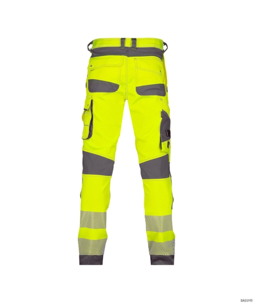DASSY-Stretch-Warnschutzbundhose ARUBA, neongelb/zementgrau