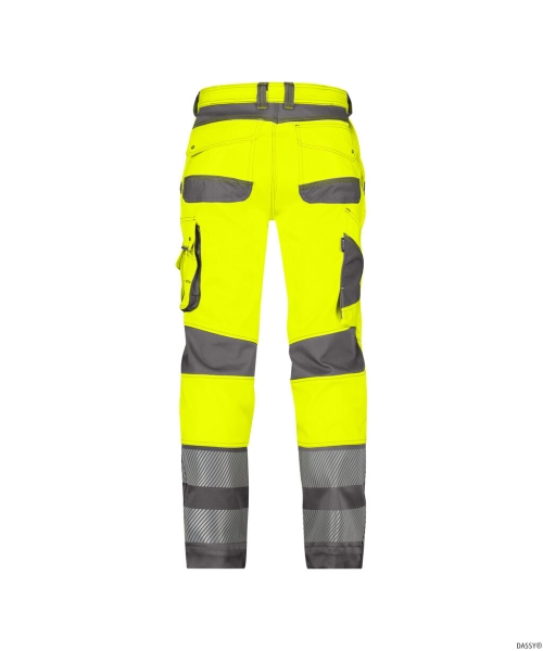 DASSY-Stretch-Warnschutzbundhose MINNESOTA, neongelb/zementgrau