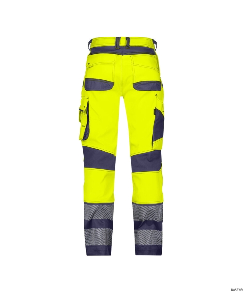 DASSY-Stretch-Warnschutzbundhose MINNESOTA, neongelb/dunkelblau