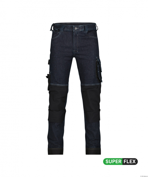 DASSY-Stretch-Arbeitsjeans KYOTO, jeansblau/schwarz