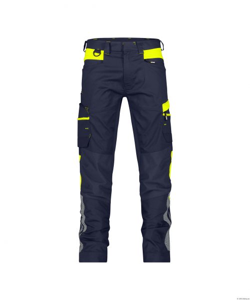 DASSY-Arbeitshose HONG KONG, 245 g/m, nachtblau/neongelb