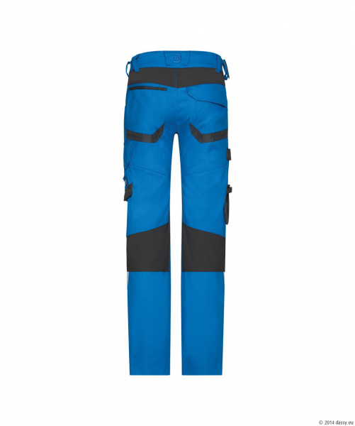 DASSY� Dynax NextStretch-Arbeitshose mit Kniepolstertaschen, azurblau/anthrazitgrau