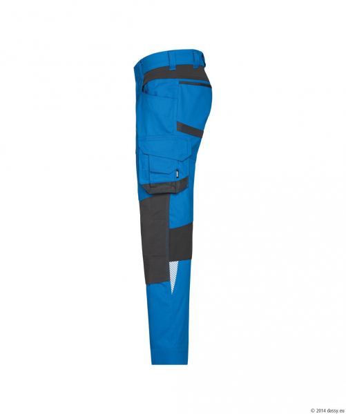 DASSY� Dynax NextStretch-Arbeitshose mit Kniepolstertaschen, azurblau/anthrazitgrau