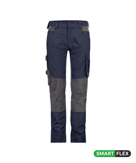 DASSY-Damen-Stretch-Arbeitshose mit Kniepolstertaschen DYNAX NEXT, 245 g/m, nachtblau/anthrazitgrau