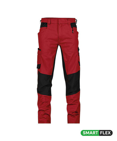 DASSY-Stretch-Arbeitshose HELIX NEXT, rot/schwarz