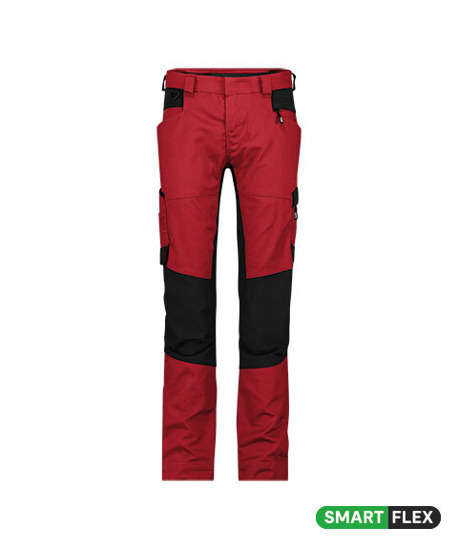 DASSY-Damen-Stretch-Arbeitshose HELIX NEXT, rot/schwarz