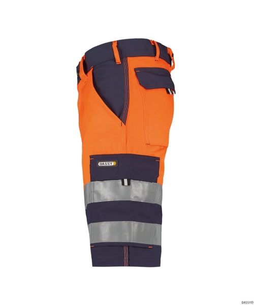 DASSY-Warnschutz-Shorts VENNA , orange/dunkelblau