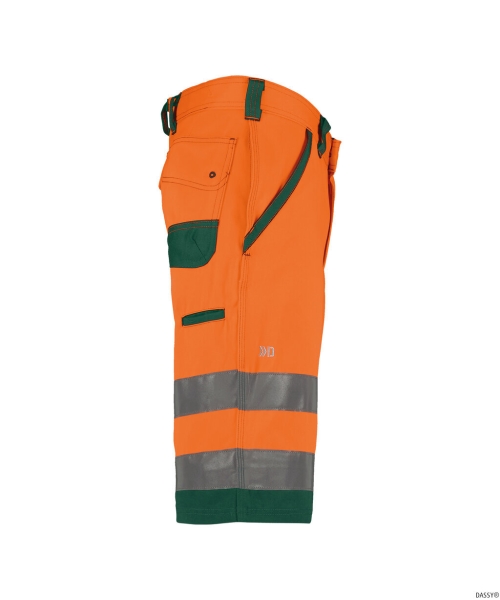 DASSY-Warnschutz-Shorts LUCCA orange/gr�n