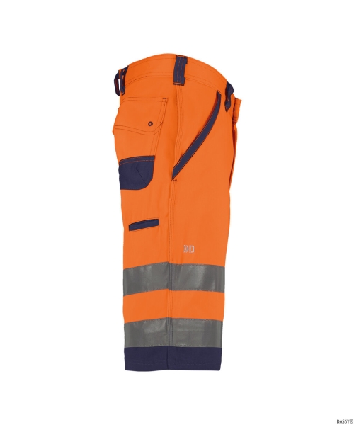 DASSY-Warnschutz-Shorts LUCCA orange/dunkelblau