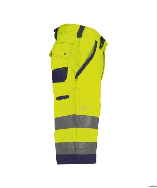 DASSY-Warnschutz-Shorts LUCCA gelb/dunkelblau