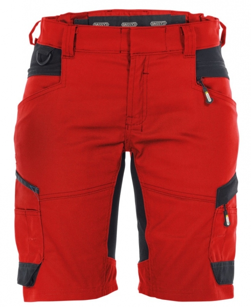 DASSY-Damen-Short mit StretchAXIS, rot/schwarz