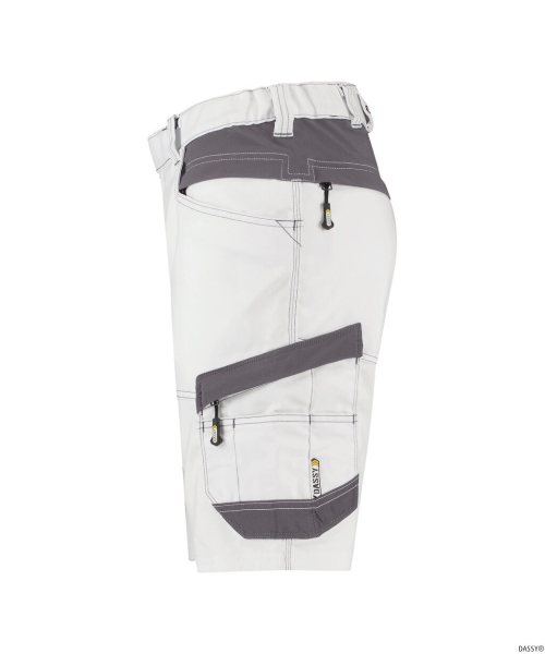 DASSY-Damen-Malershort mit StretchAXIS PAINTERS, wei�/grau