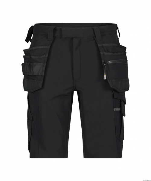 DASSY-Arbeitsshorts Stretch mit Holstertaschen AURAX,  schwarz