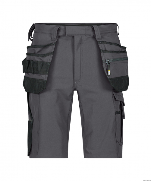 DASSY-Arbeitsshorts Stretch mit Holstertaschen AURAX,  anthrazitgrau/schwarz