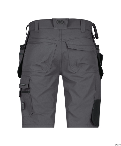 DASSY-Arbeitsshorts Stretch mit Holstertaschen AURAX,  anthrazitgrau/schwarz