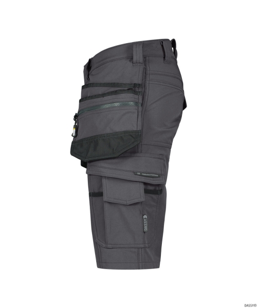 DASSY-Arbeitsshorts Stretch mit Holstertaschen AURAX,  anthrazitgrau/schwarz