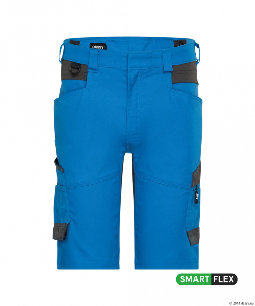 DASSY® Axis NextStretch-Arbeitsshorts, azurblau/anthrazitgrau