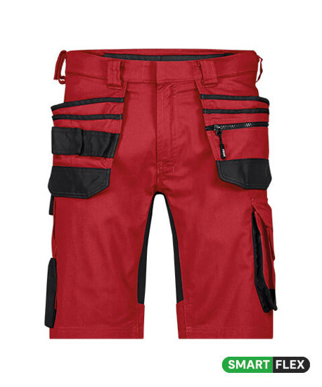 DASSY-Arbeitsshorts Stretch mit Holstertaschen TRIX NEXT, rot/schwarz