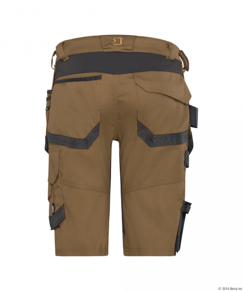 DASSY� Trix Next Stretch-Arbeitsshorts mit Holstertaschen, lehmbraun/anthrazitgrau