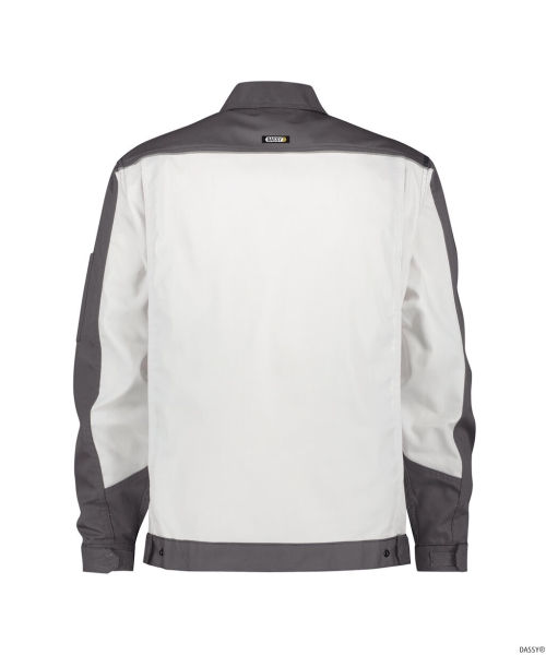 DASSY-Arbeitsjacke LUGANO,  wei�/grau