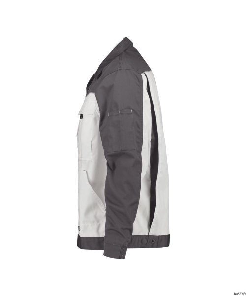 DASSY-Arbeitsjacke LUGANO,  wei�/grau