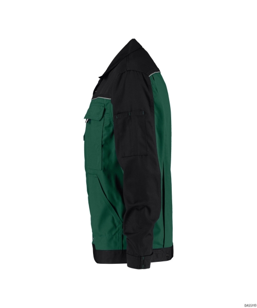 DASSY-Arbeitsjacke LUGANO,  gr�n/schwarz