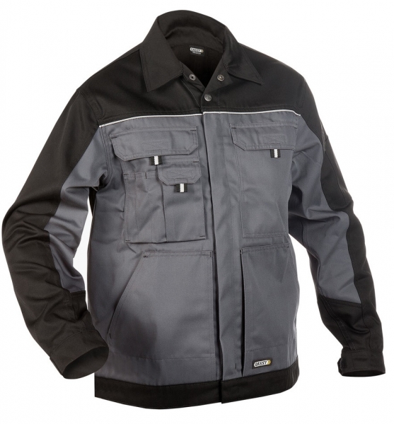 DASSY-Arbeitsjacke LUGANO,  grau/schwarz