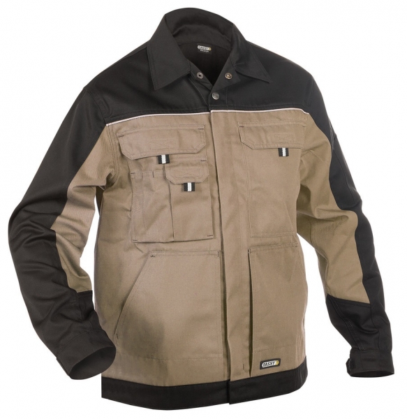 DASSY-Arbeitsjacke LUGANO,  khaki/schwarz