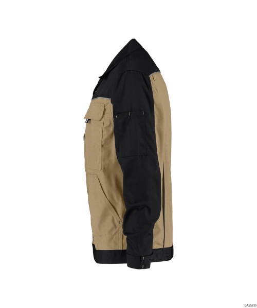 DASSY-Arbeitsjacke LUGANO,  khaki/schwarz