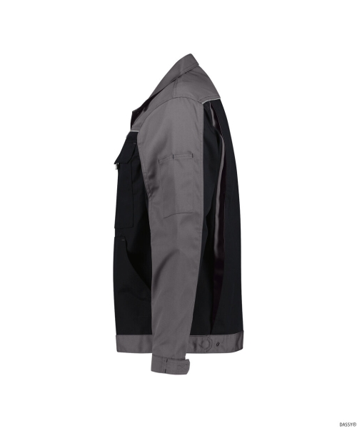 DASSY-Arbeitsjacke LUGANO,  schwarz/grau