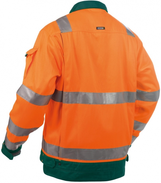 DASSY-Warnschutz-Jacke DUSSELDORF, mit Reflexstreifen ber Schulter,  orange/grn