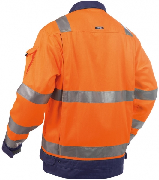 DASSY-Warnschutz-Jacke DUSSELDORF, mit Reflexstreifen ber Schulter,  orange/dunkelblau