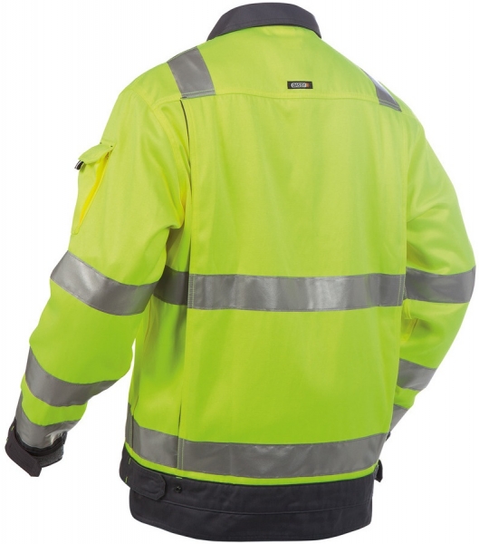 DASSY-Warnschutz-Jacke DUSSELDORF, mit Reflexstreifen ber Schulter,  gelb/grau